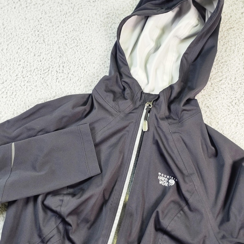 Mountain Hardwear Jacket Womens XS Gray Dry.Q‎ Active Hooded Waterproof Shell